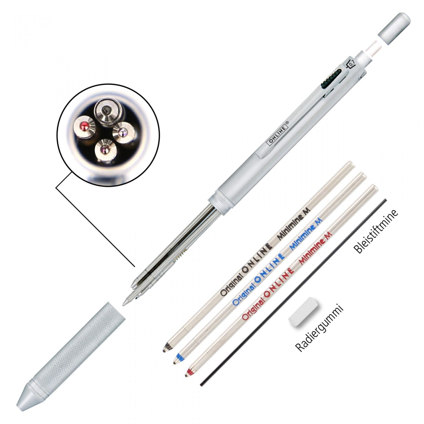 4 in 1: Der Stift für alle Fälle im Jura Studium - Made in Germany seit 30 Jahren