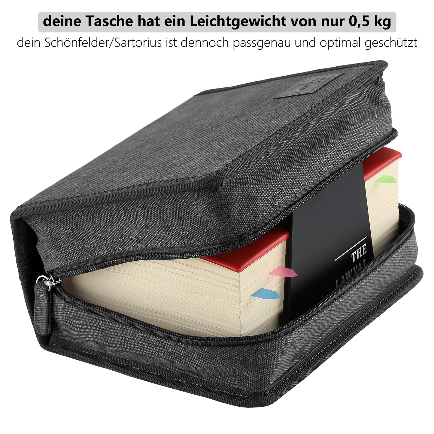 Schönfelder Tasche aus Stoff mit Handy-Tasche perfekt für die Examensvorbereitung