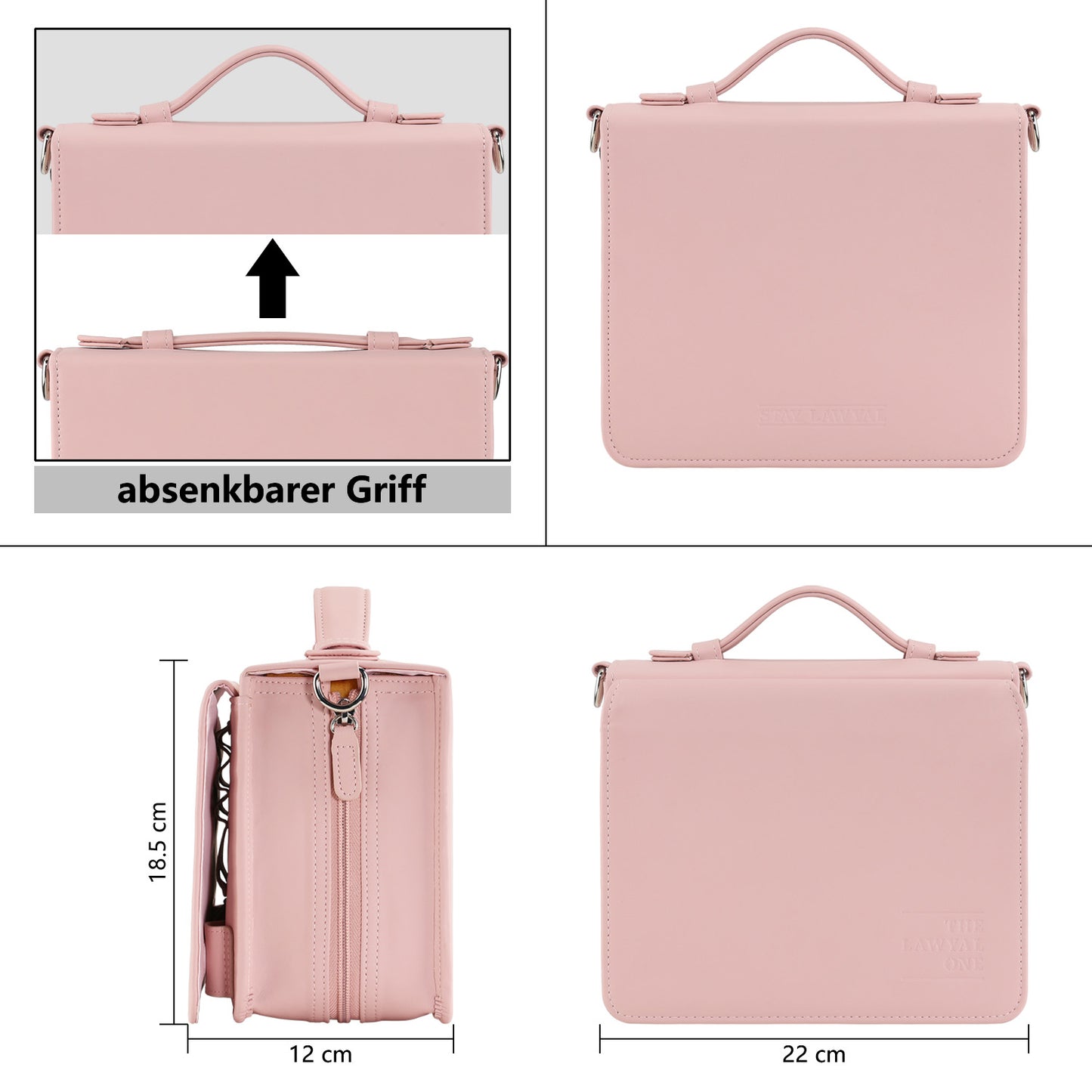 2024 Habersack Tasche - Lawyal Bag mit Federmäppchen - Rosa - Jura-Studium