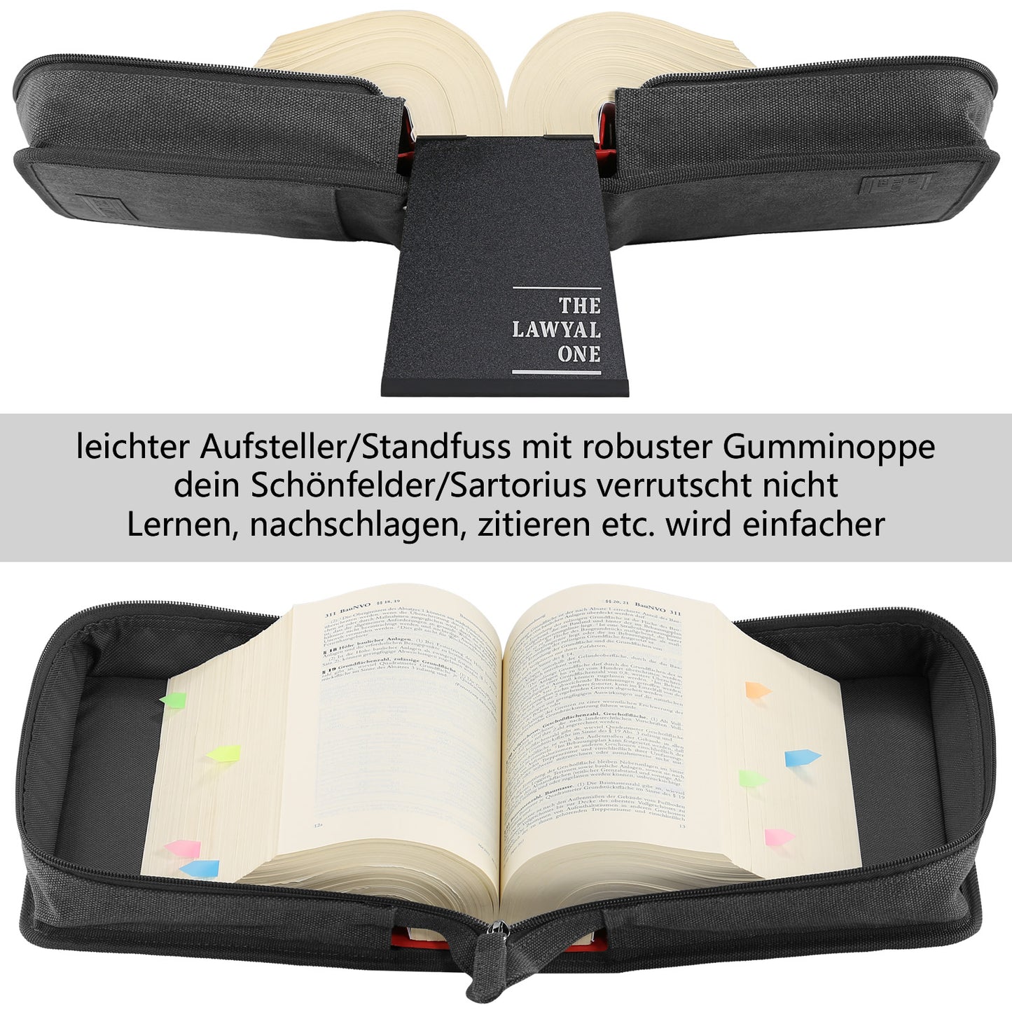 Perfekte Schönfelder-Tasche mit einem Standfuß für die Loose Blattsammlung