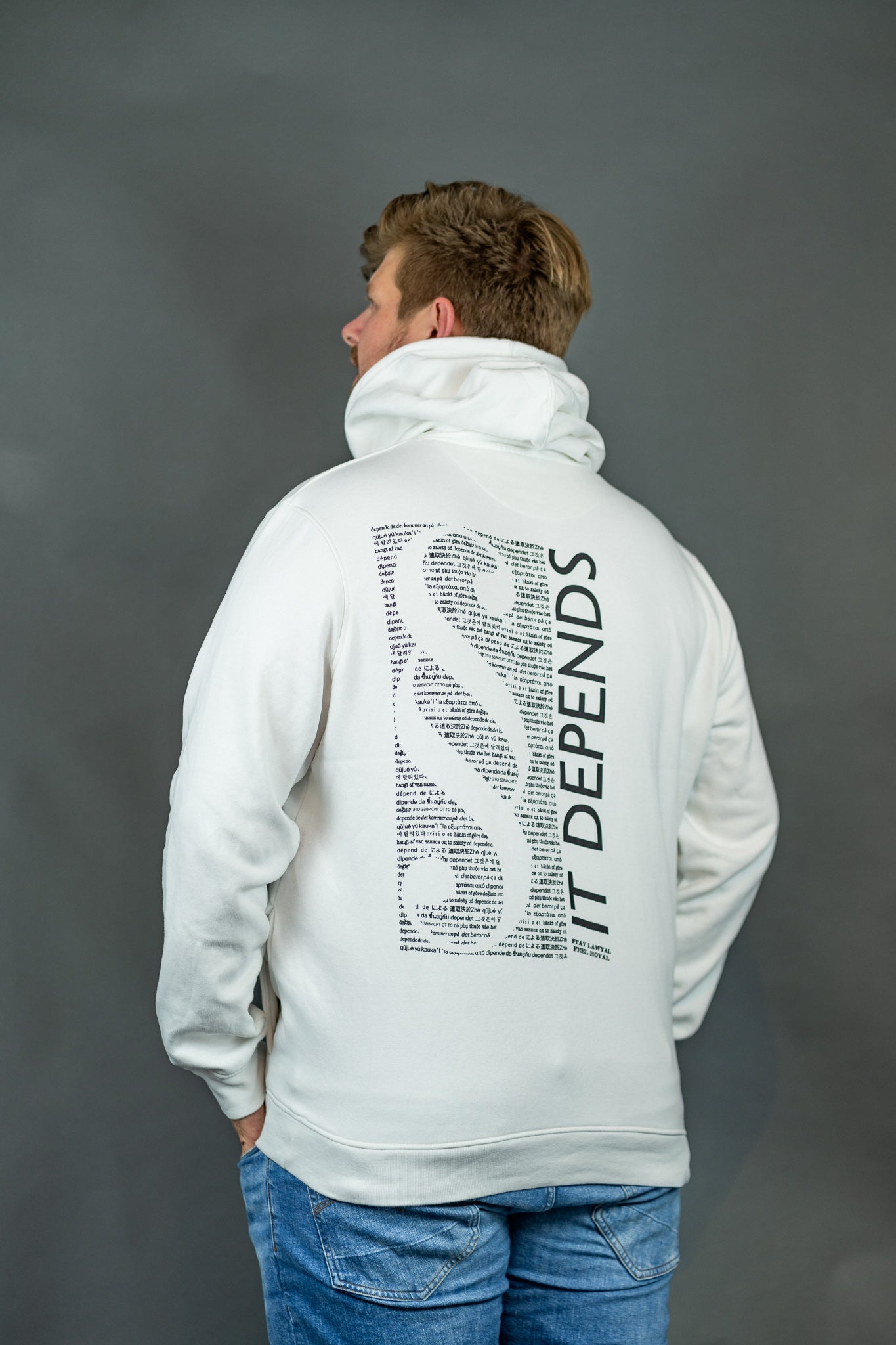 Lawyal Street Wear - Hoodie / Kaputzen-Pullover für Juristen - "IT DEPENDS"