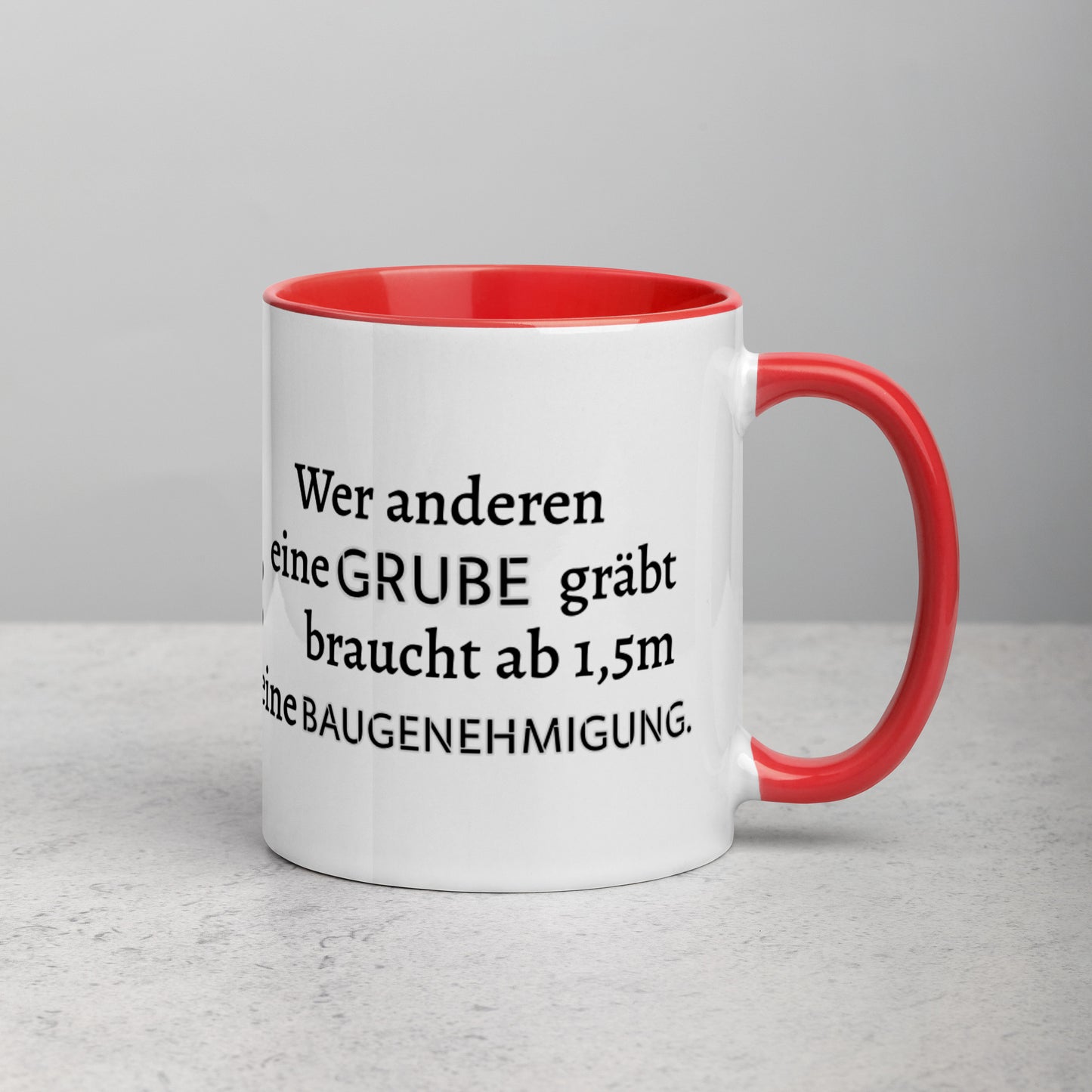 Tasse mit farbiger Innenseite - Baugenehmigung