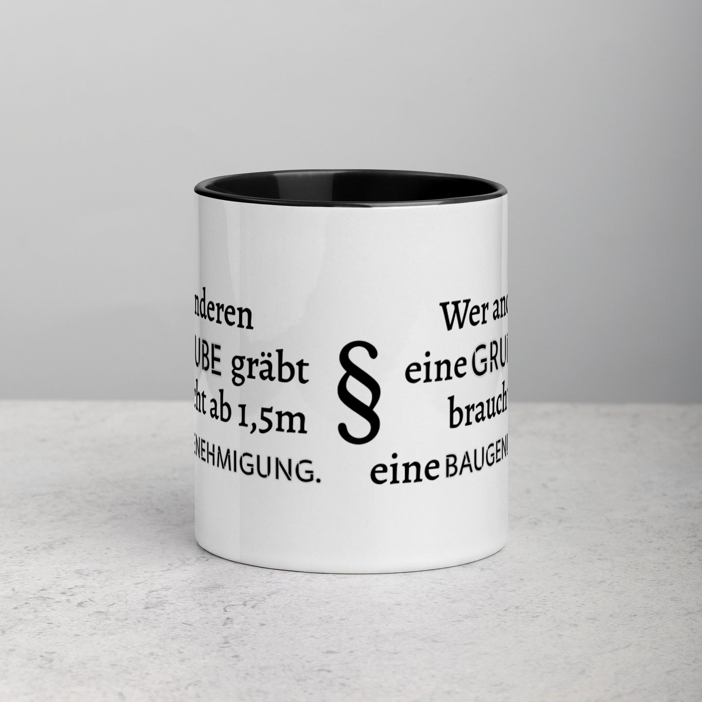 Tasse mit farbiger Innenseite - Baugenehmigung