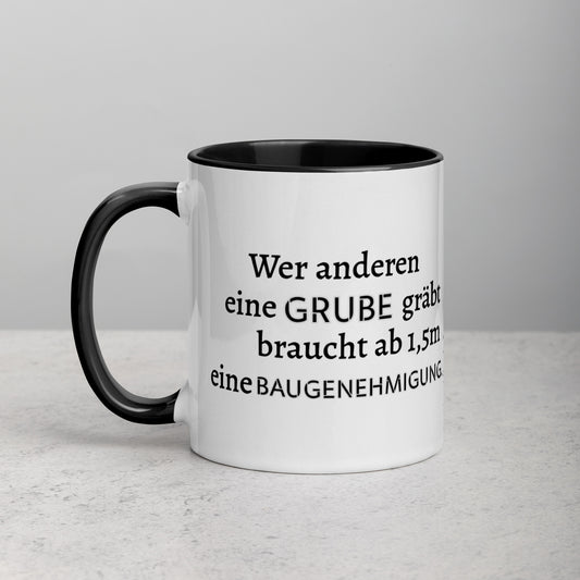 Tasse mit farbiger Innenseite - Baugenehmigung