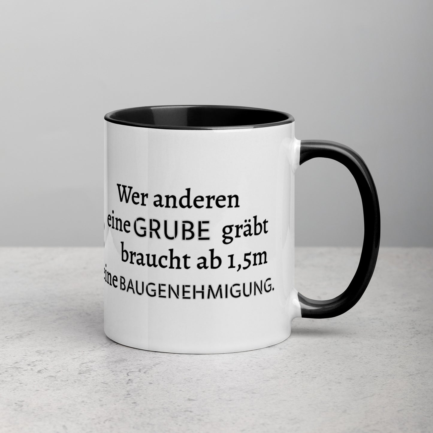 Tasse mit farbiger Innenseite - Baugenehmigung
