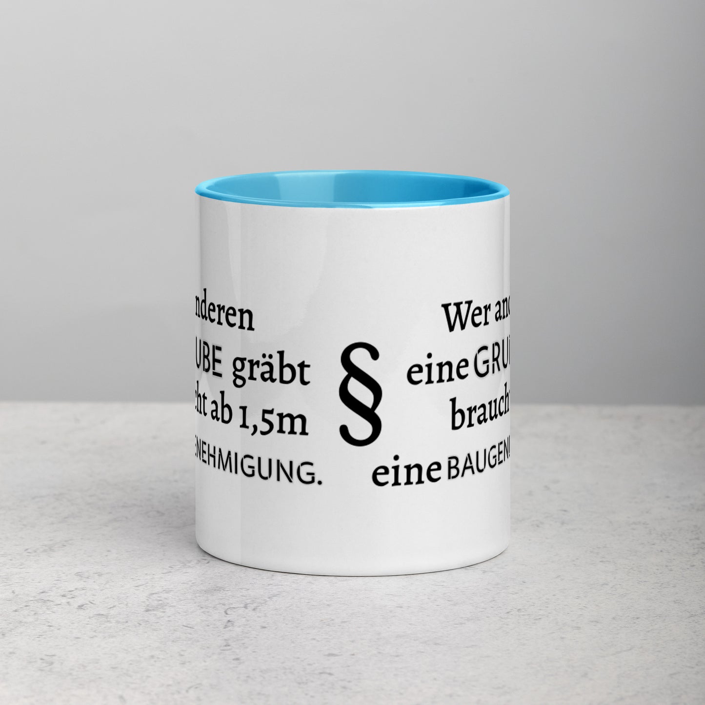 Tasse mit farbiger Innenseite - Baugenehmigung