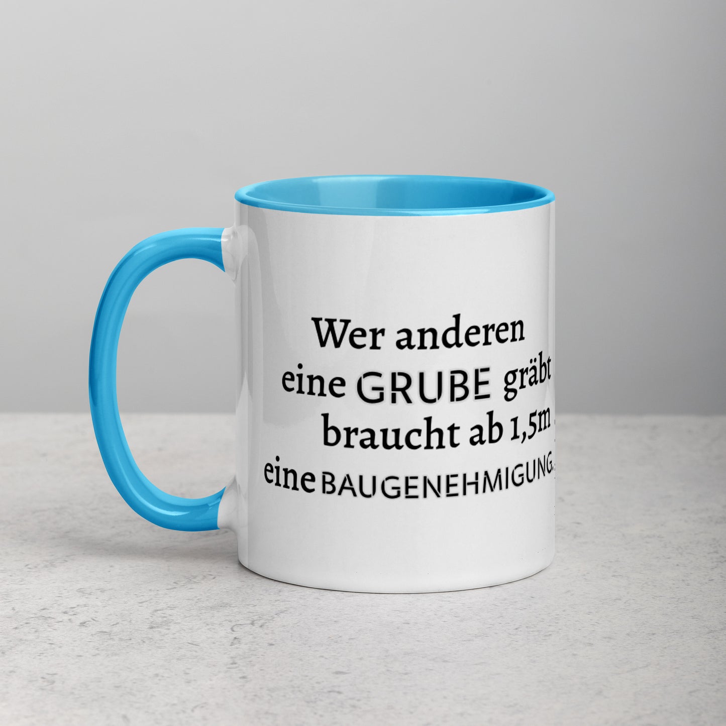 Tasse mit farbiger Innenseite - Baugenehmigung