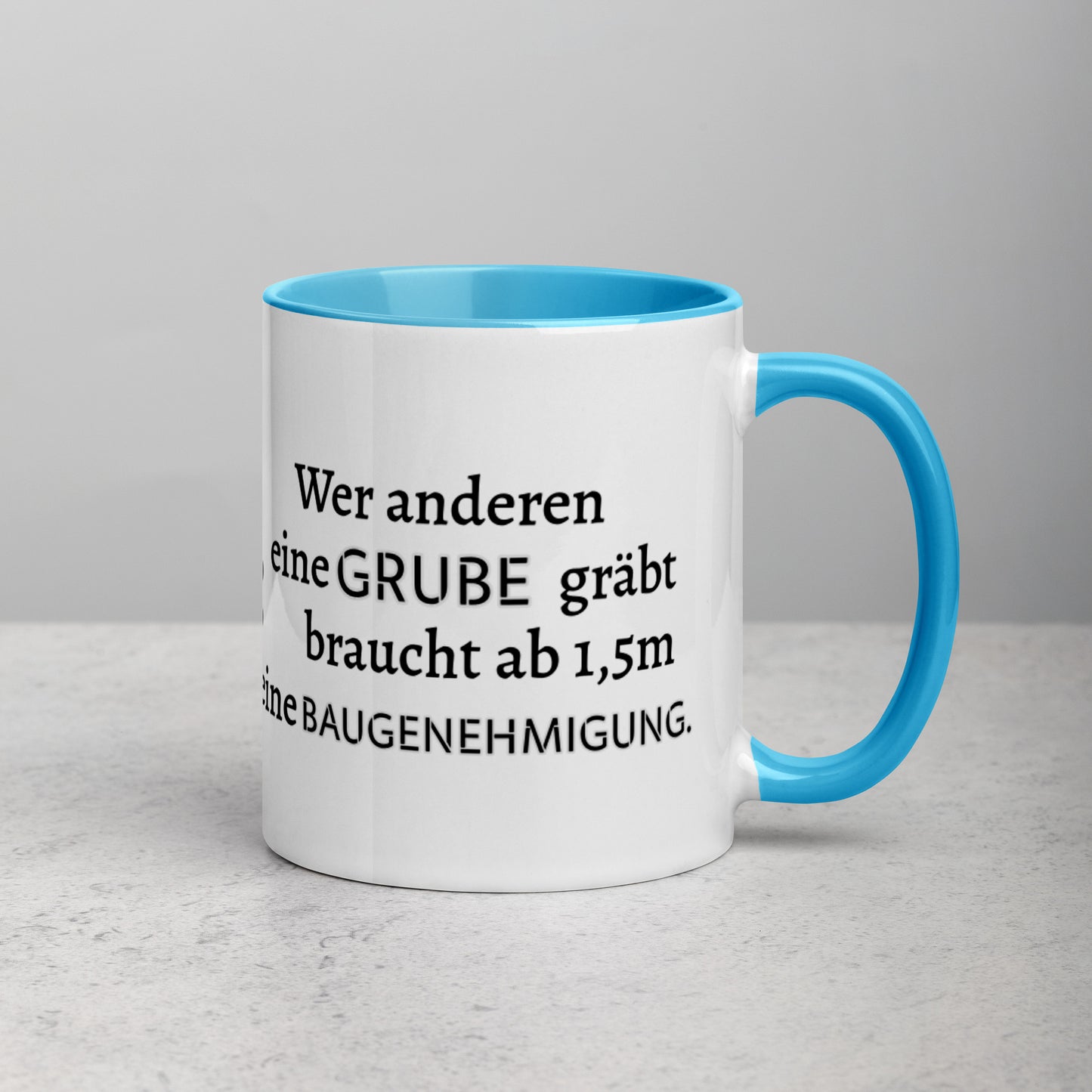 Tasse mit farbiger Innenseite - Baugenehmigung