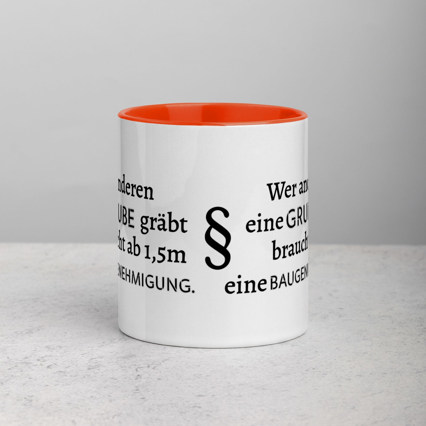 Tasse mit farbiger Innenseite - Baugenehmigung
