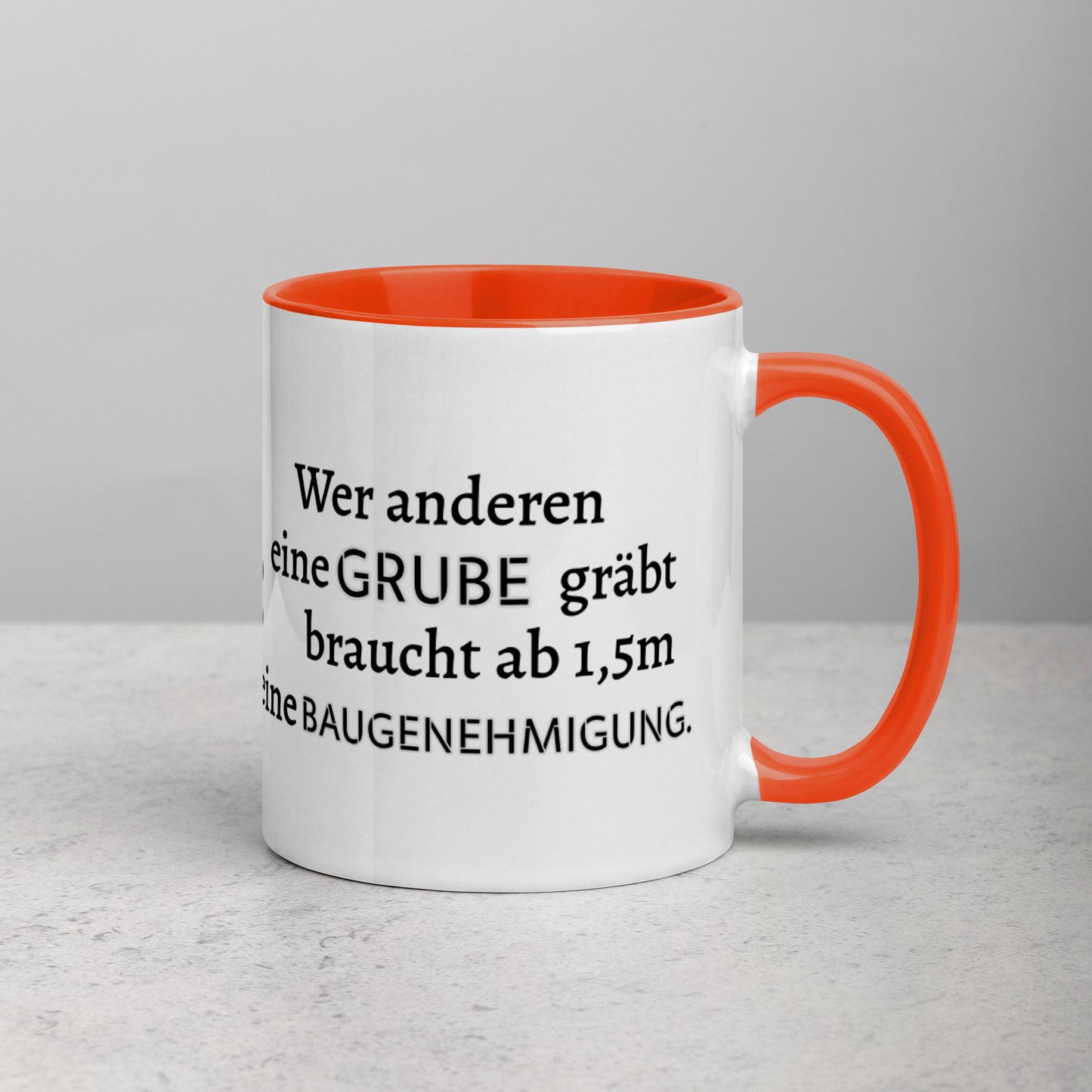 Tasse mit farbiger Innenseite - Baugenehmigung