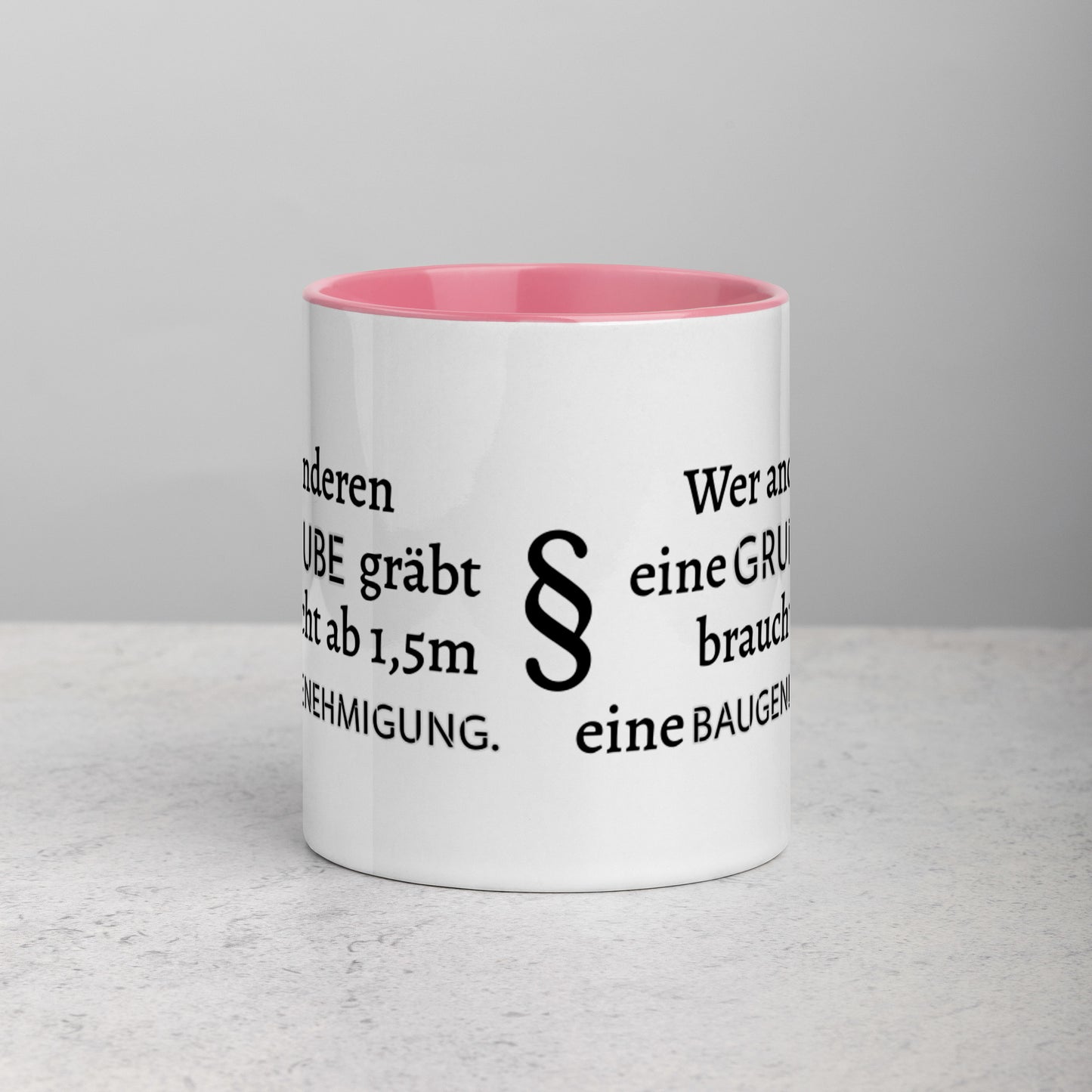 Tasse mit farbiger Innenseite - Baugenehmigung