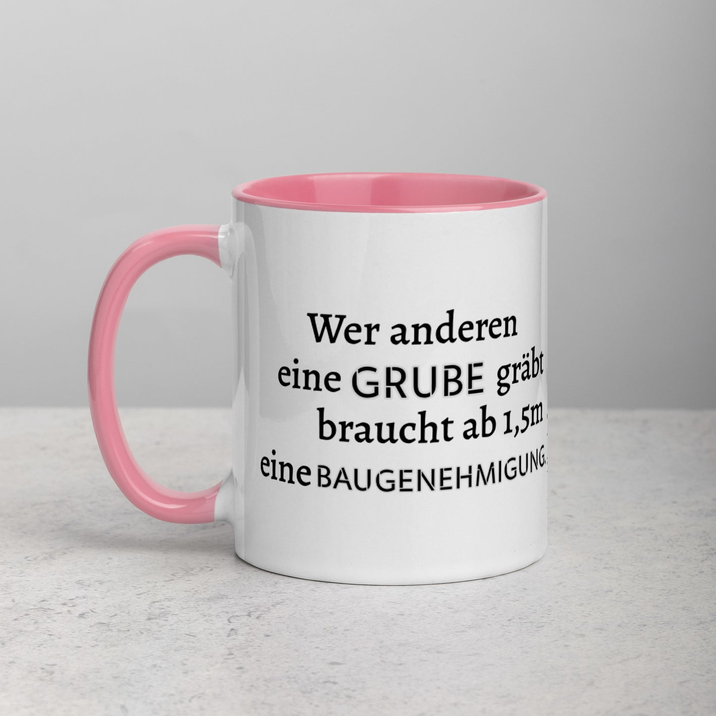 Tasse mit farbiger Innenseite - Baugenehmigung