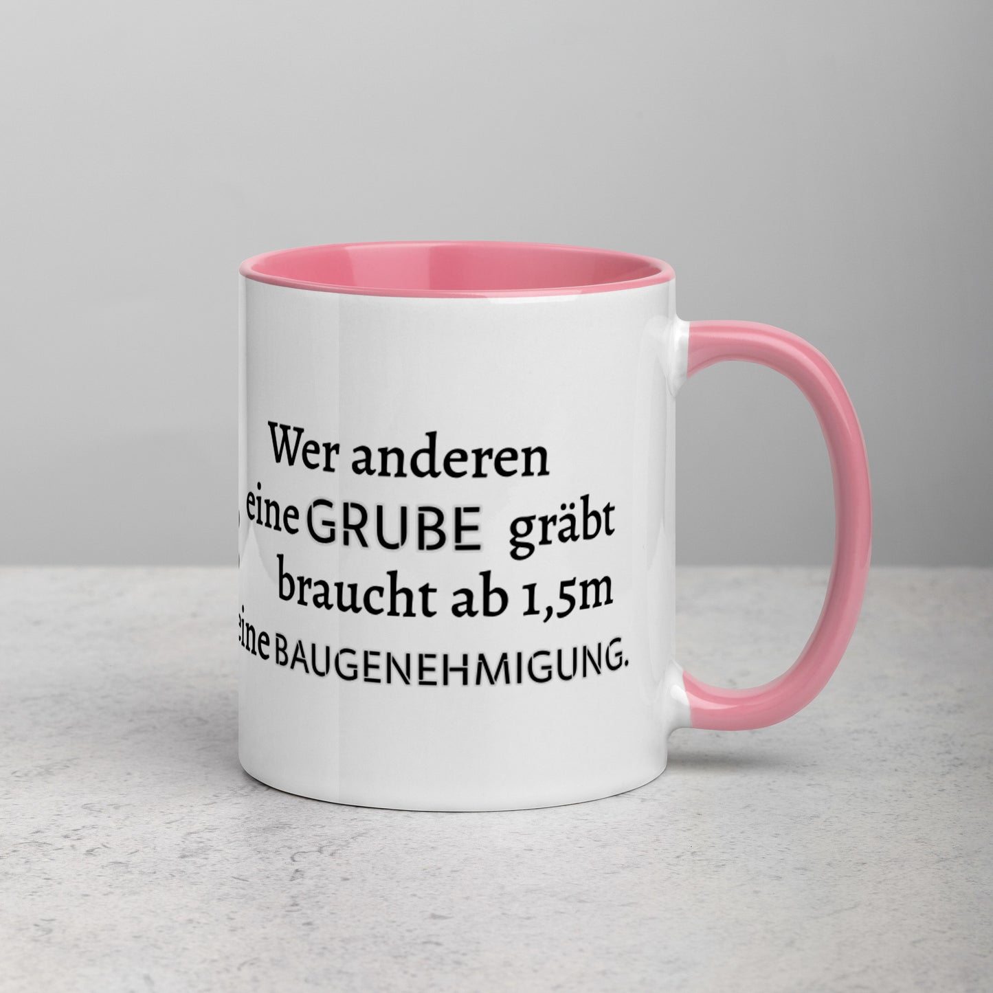 Tasse mit farbiger Innenseite - Baugenehmigung