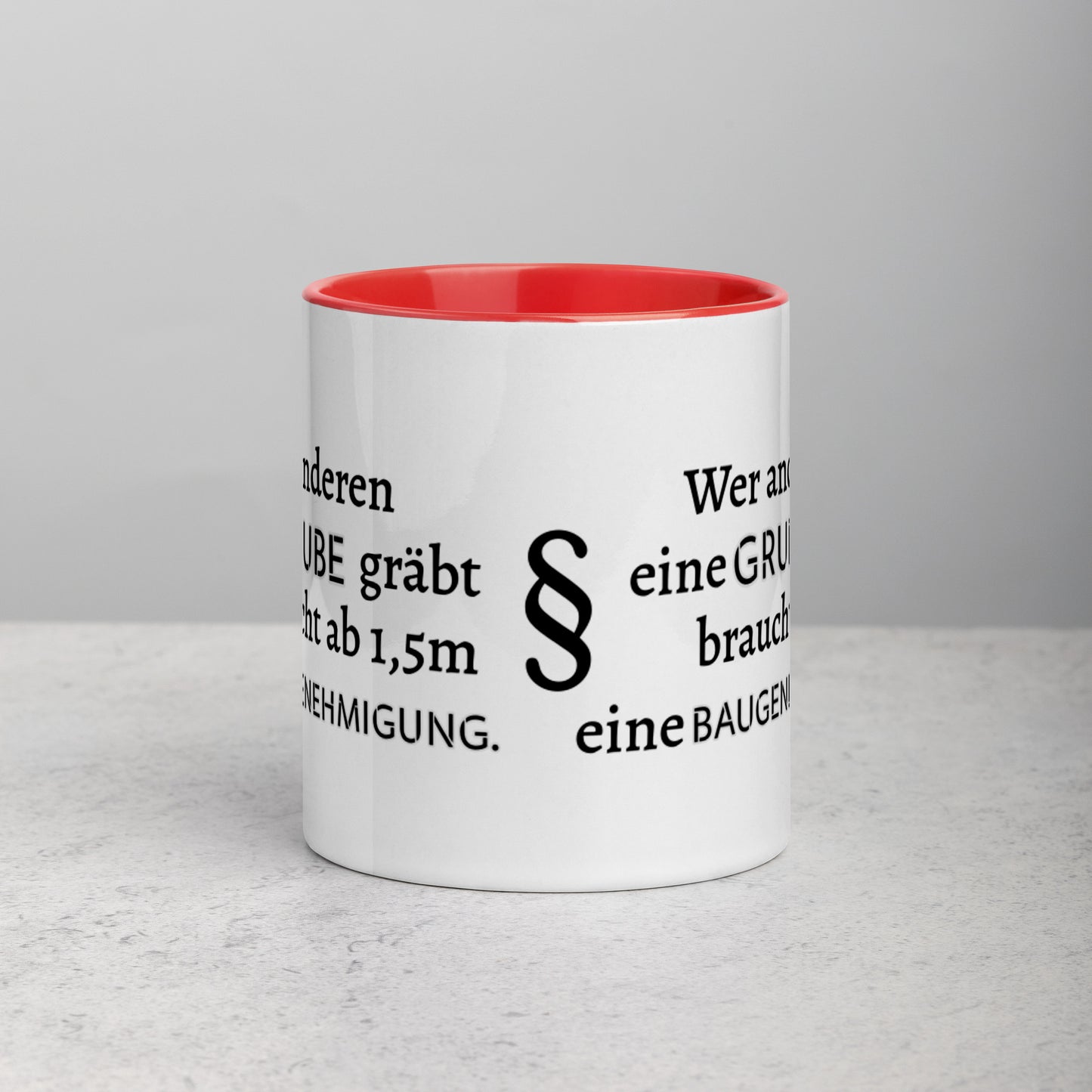 Tasse mit farbiger Innenseite - Baugenehmigung