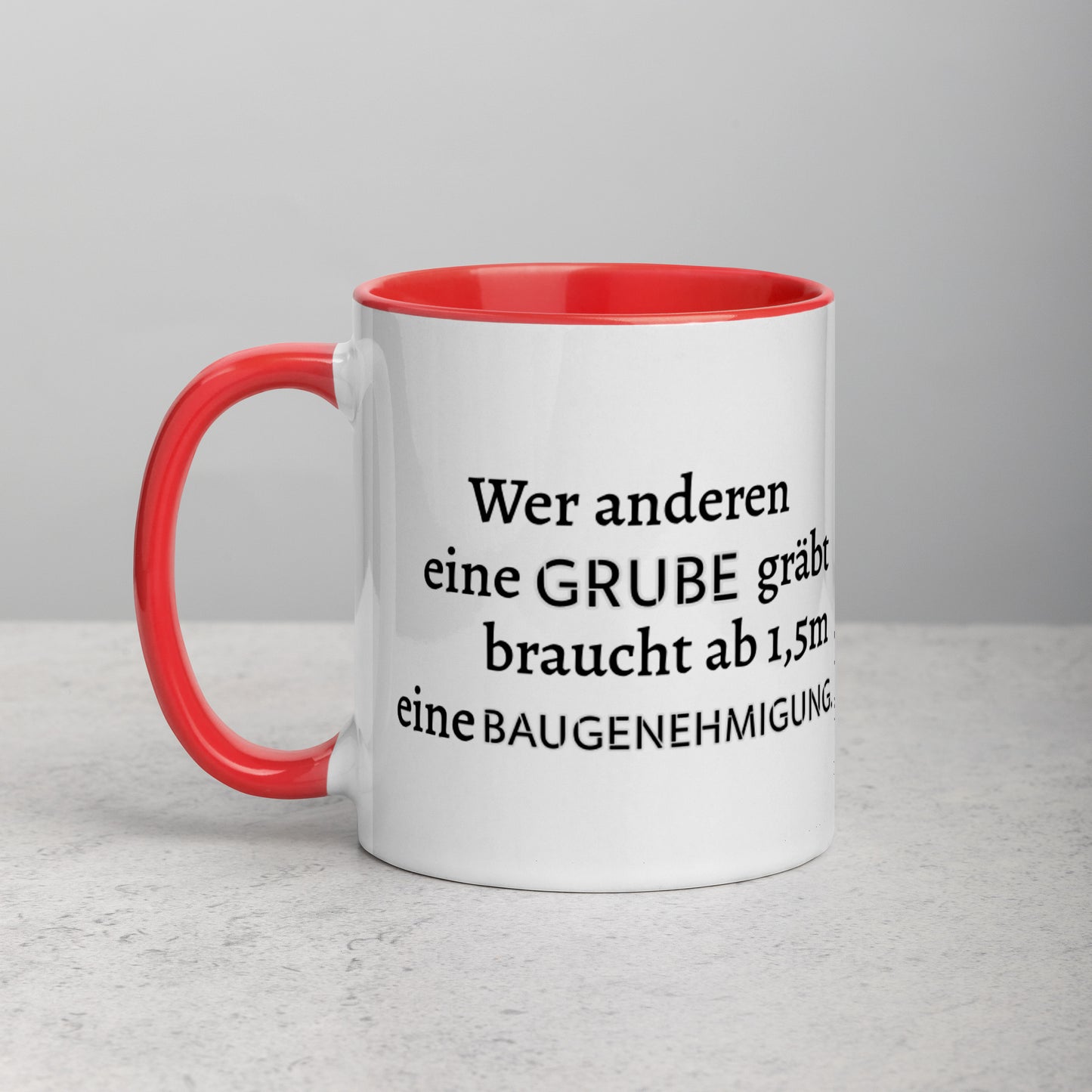 Tasse mit farbiger Innenseite - Baugenehmigung