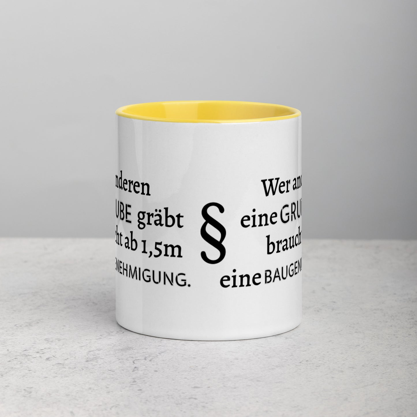 Tasse mit farbiger Innenseite - Baugenehmigung