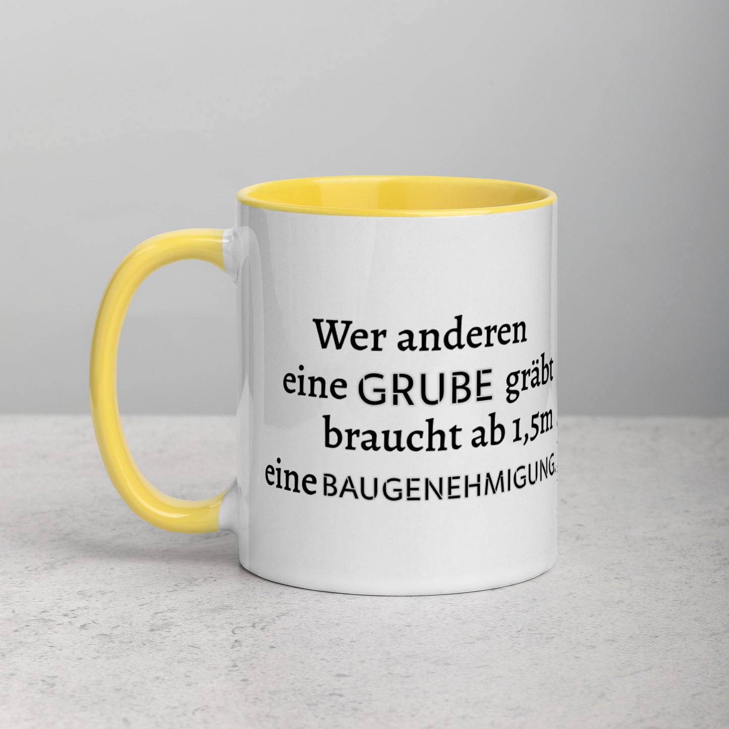 Tasse mit farbiger Innenseite - Baugenehmigung