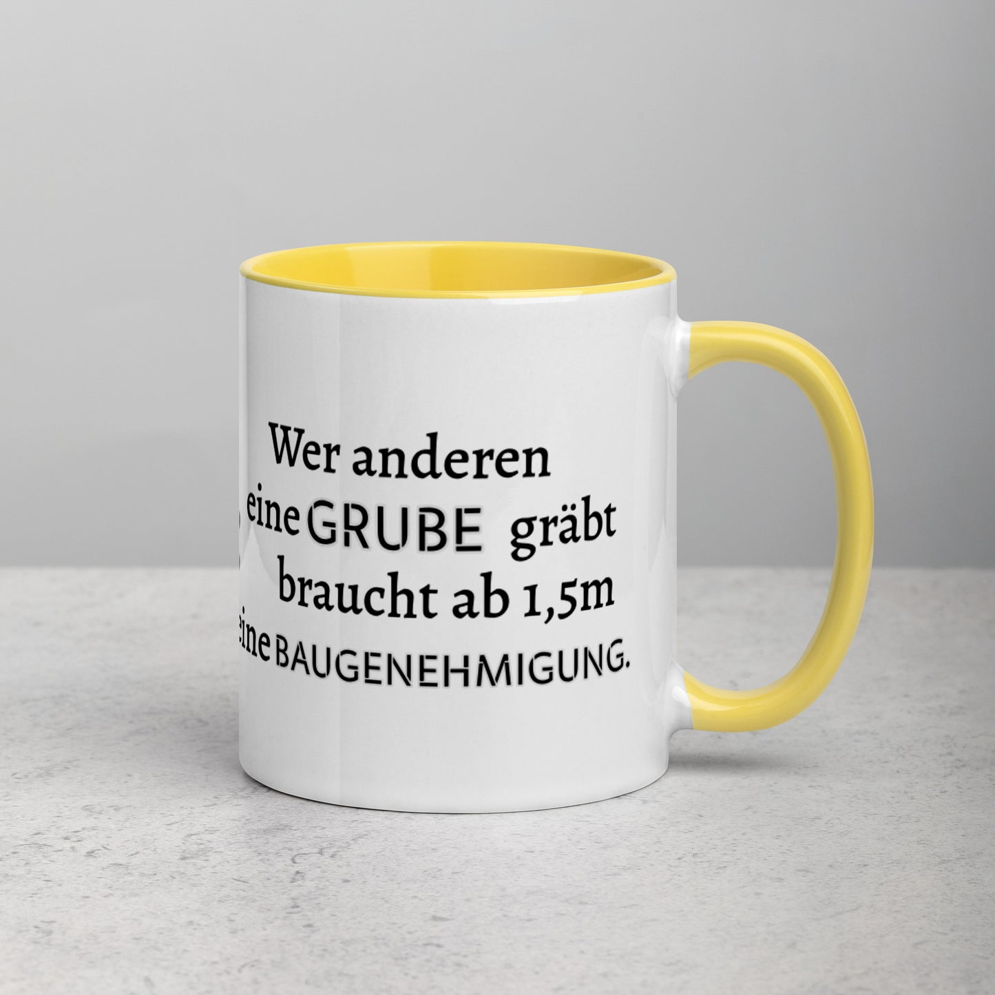 Tasse mit farbiger Innenseite - Baugenehmigung